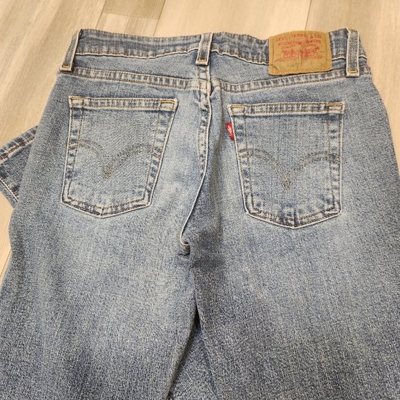 Levi's jeans women's W26 blue 518 Superlow Stretch boot cut flared wide leg boho - Picture 8 of 14